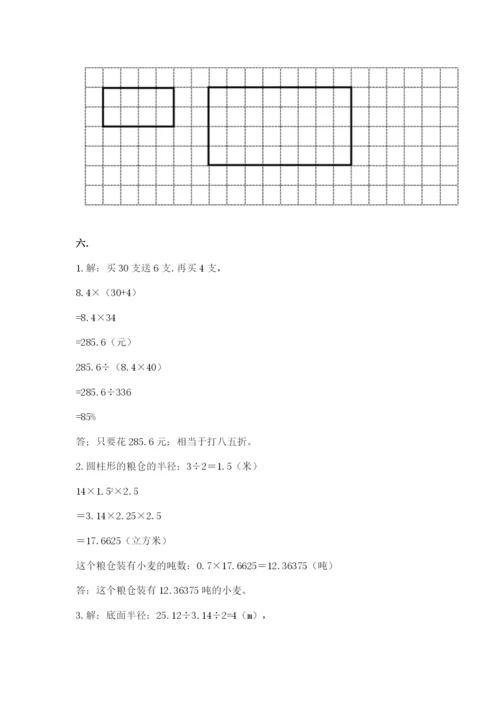 小学六年级下册数学摸底考试题附完整答案（典优）.docx