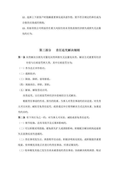 国有企业问责管理新版制度及实施标准细则草稿.docx