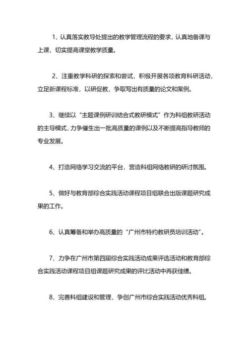 小学综合实践活动科组计划.docx