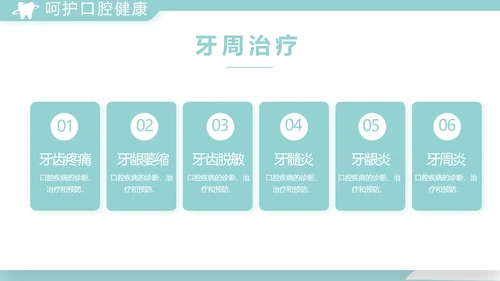 蓝色医疗牙科工作总结汇报计划PPT