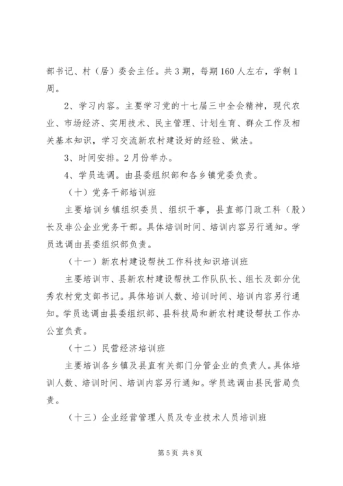 我县年度干部教育培训计划.docx