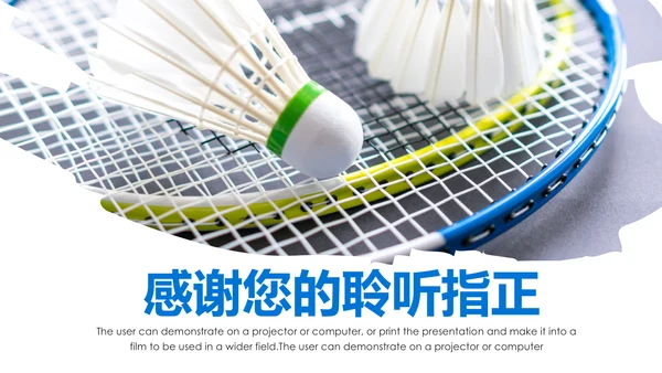 体育竞赛活动羽毛球运动羽神争霸PPT模板