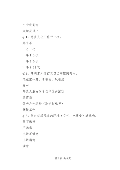 关于全面小康社会的问卷调查.docx