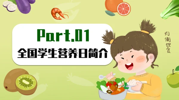 全国学生营养日健康饮食通用PPT模板