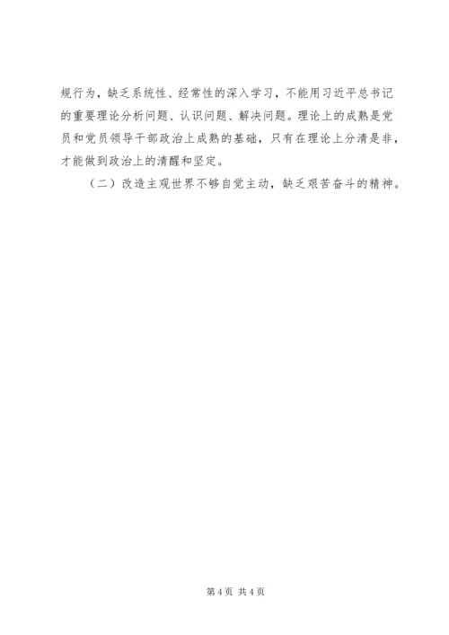 民主生活会个人对照检查剖析材料思想汇报_1.docx