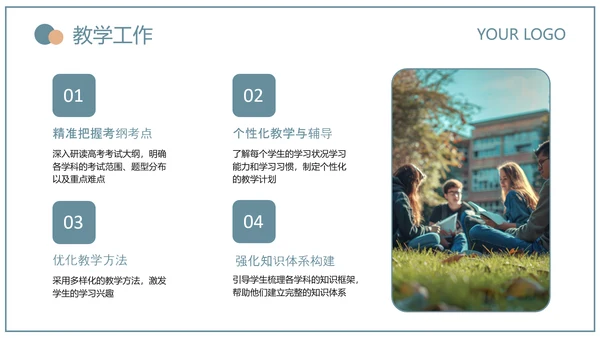 蓝绿色简约风教育研究课题总结PPT