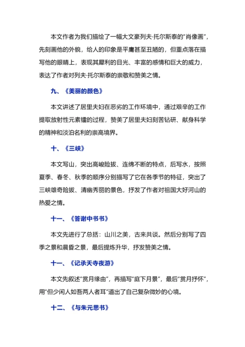 八年级语文上册课文主旨.docx