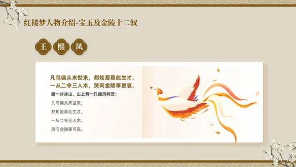 褐色复古中国风中国四大名著之红楼梦人物介绍PPT