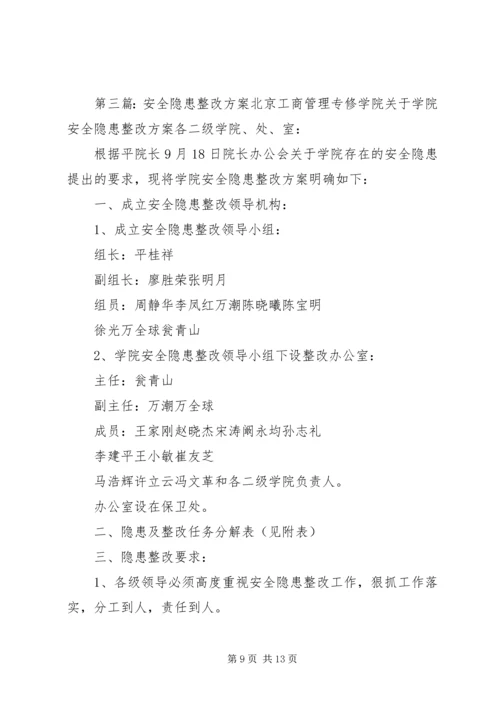 酒类企业安全隐患整改方案.docx