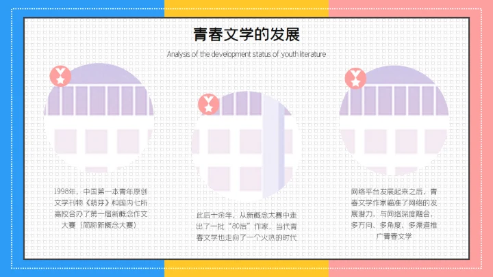 青春文学分析毕业答辩通用PPT模板