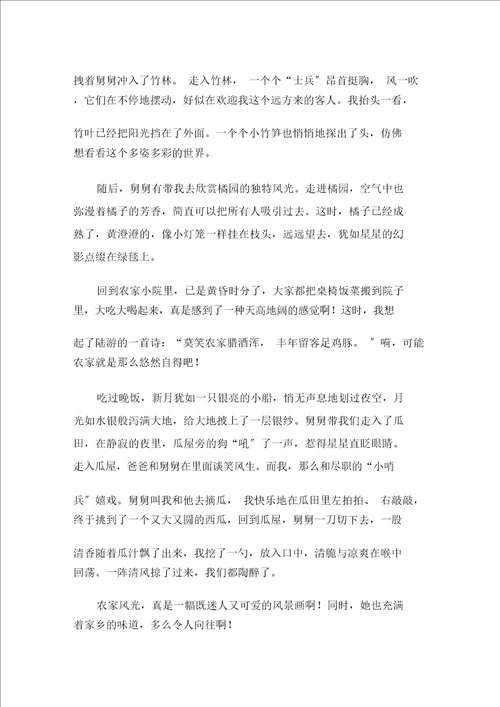 农家风光作文精选