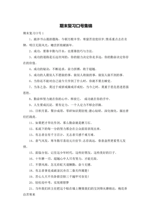 期末复习口号集锦.docx