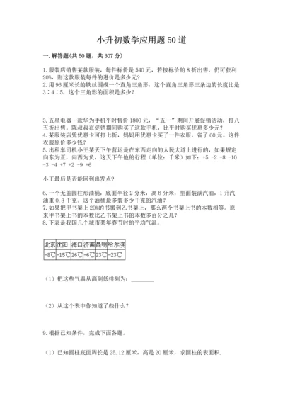 小升初数学应用题50道精品【易错题】.docx