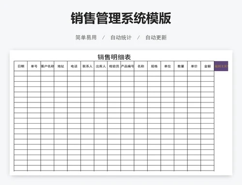 销售管理系统模版