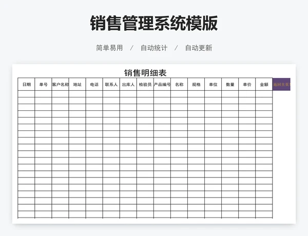销售管理系统模版