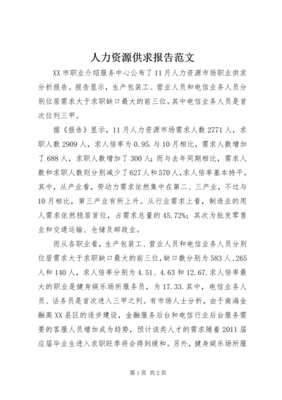 人力资源供求报告范文.docx