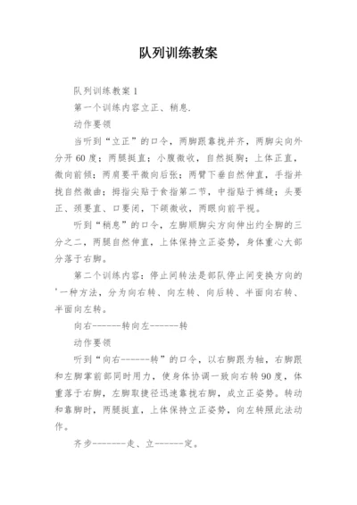 队列训练教案.docx