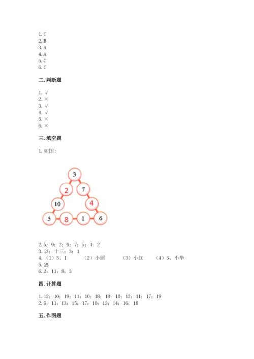 一年级上册数学期末测试卷附答案（考试直接用）.docx