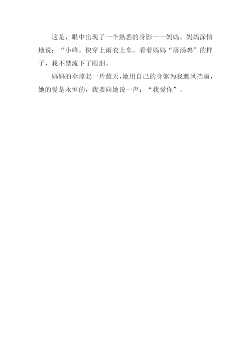 雨中情作文450字.docx