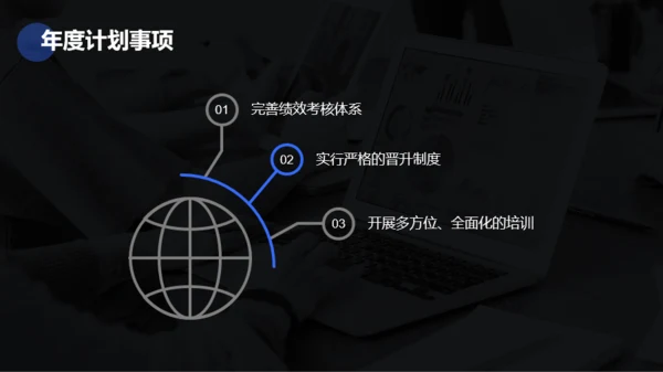 灰色商务人事部年终工作总结汇报PPT模板