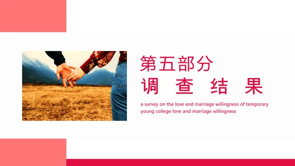 当代青年大学生婚恋意愿调查PPT模板