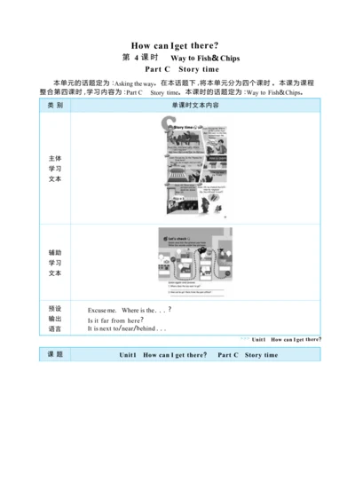 Unit1 How can I  get there Part C   Story time大单元整