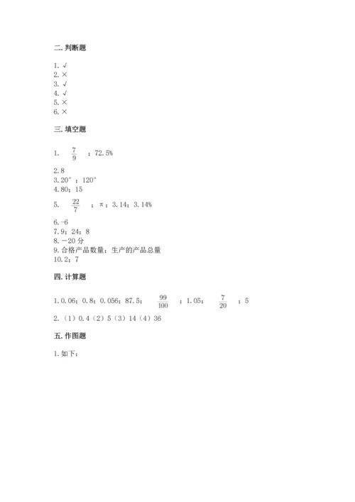 人教版六年级下册数学期末考试卷（中心小学）.docx