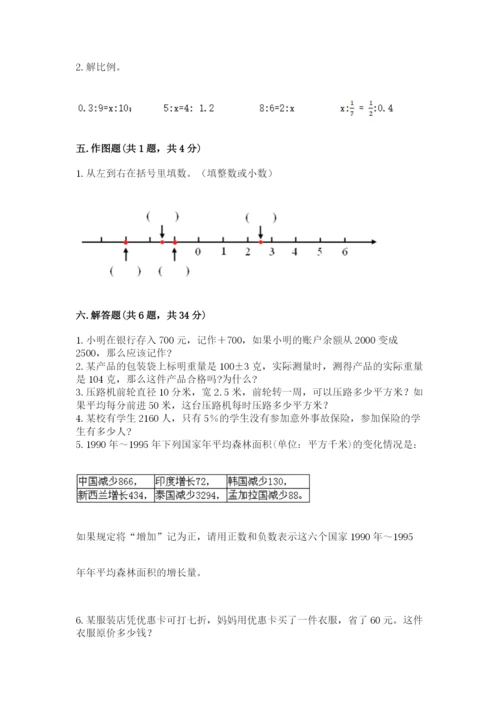 小学六年级下册数学期末卷（全国通用）word版.docx