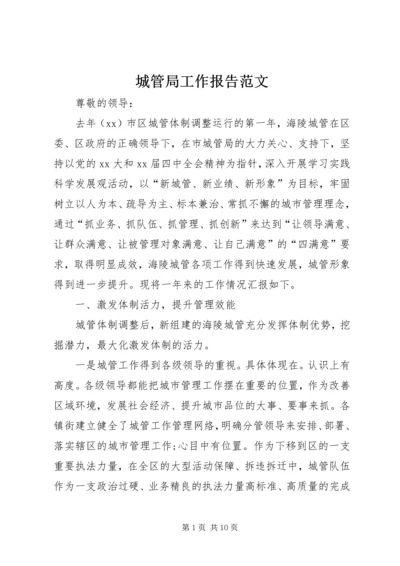 城管局工作报告范文.docx