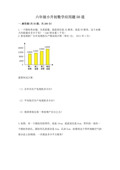 六年级小升初数学应用题50道附完整答案（精选题）.docx