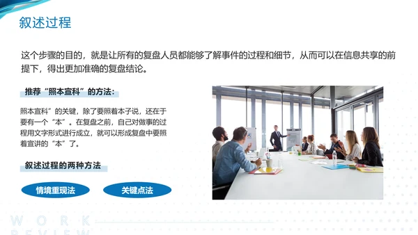 蓝色简约工作复盘工作总结PPT模板宣传PPT动态PPT