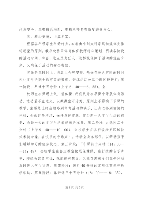 每天一小时校园体育活动总结.docx