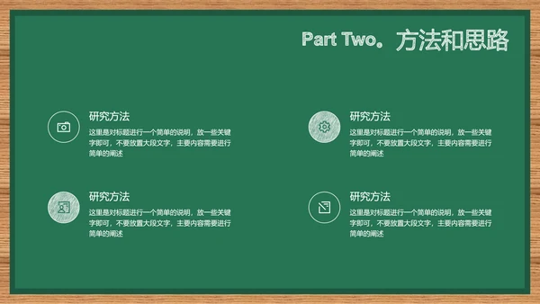 绿色简约黑板风教育教学通用PPT演示模板