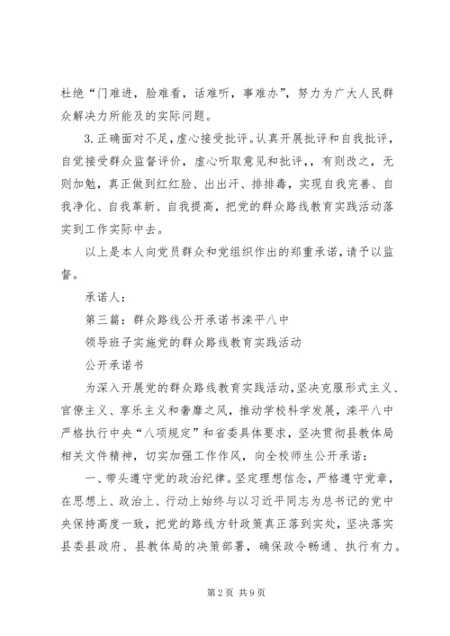 群众路线党员公开承诺书.docx