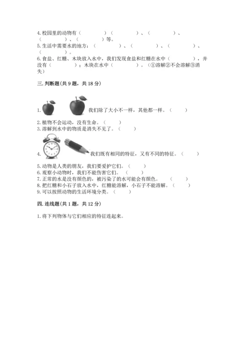 教科版一年级下册科学期末测试卷【新题速递】.docx