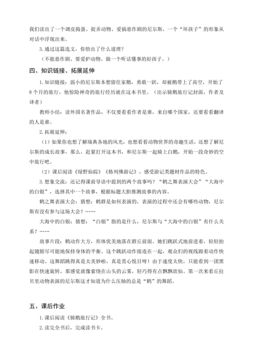统编版六下6.骑鹅旅行记（节选）（教案及教学反思）