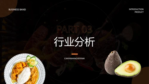 简约风黑色餐饮宣传推广方案PPT