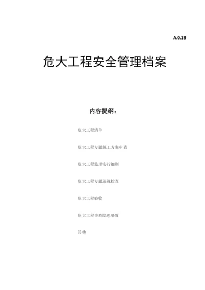 危大工程安全管理档案.docx