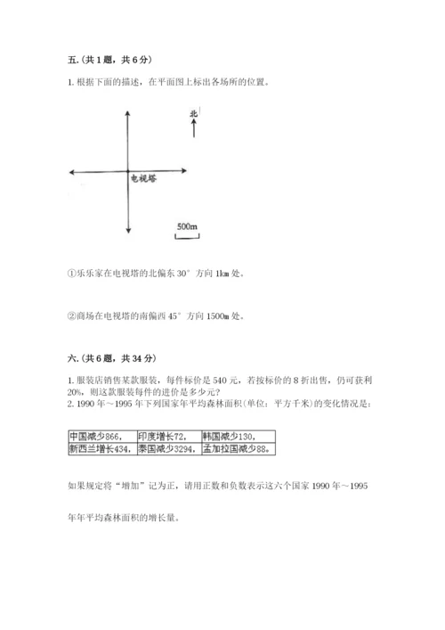 实用小学数学青岛版六年级下册期末测试卷及参考答案（研优卷）.docx