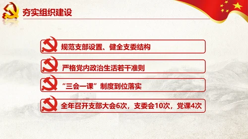 党支部书记抓党建述职报告工作总结PPT