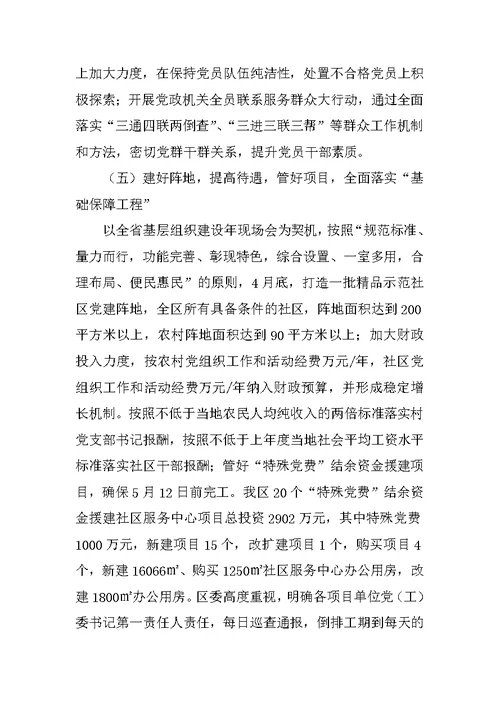 XX年基层组织建设年汇报材料
