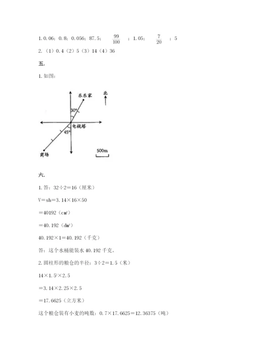 人教版小升初数学模拟试卷附参考答案（黄金题型）.docx