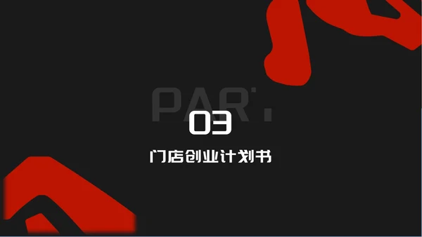 黑色时尚风门店创业计划书PPT模板