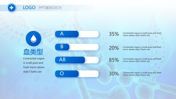 蓝色医疗基因生物科技宣传动态PPT