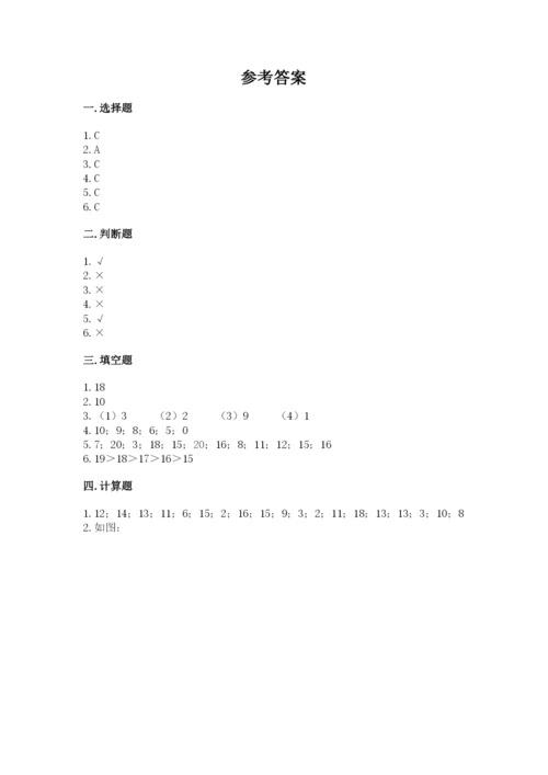小学数学一年级上册期末测试卷附答案ab卷.docx