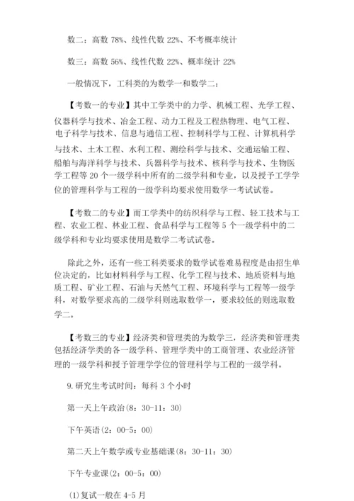 考研的基本常识有哪些指导攻略.docx