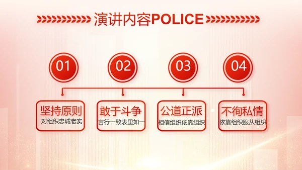 红色大气公安警察工作总结计划PPT