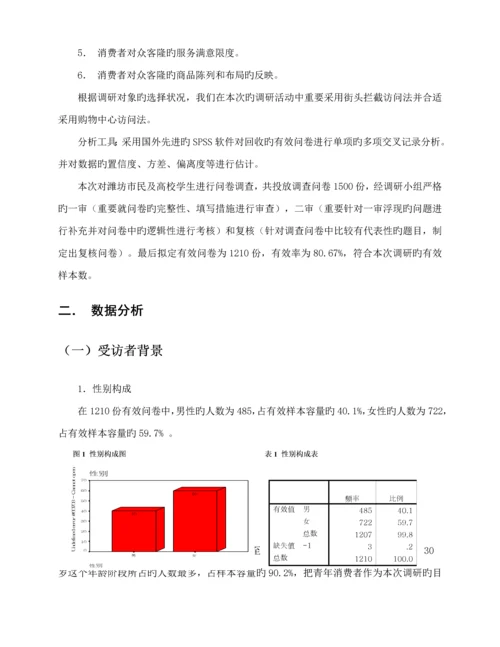 服装商场消费者行为调查汇总报告.docx