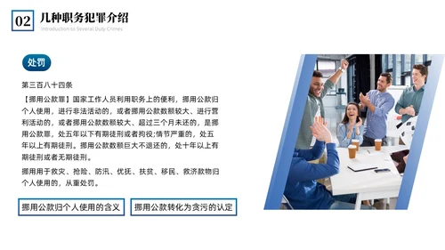 蓝色简约商务预防职务犯罪专题讲座课件商务风PPT模板