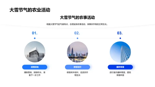 大雪节气农事规划PPT模板